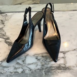 COACH Blk leather sling back heel, size 8, made in Italy, gently worn
